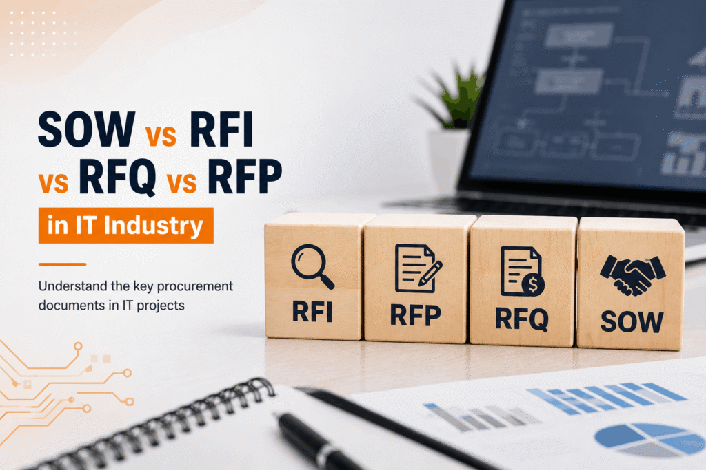 SOW vs RFI vs RFQ vs RFP in IT Industry: Definitions & Differences